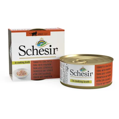 SCHESIR - Bouillon thon/citrouille chat (boite 70g) - SCHESIR