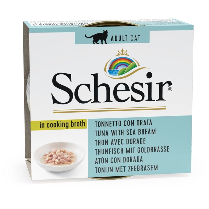 SCHESIR - Bouillon thon/daurade chat (boite 70g) - SCHESIR