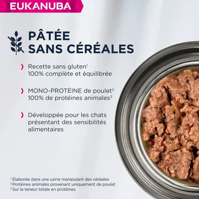 Eukanuba - Pâtée pour Chat - Poulet Adulte