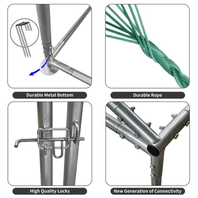 BingoPaw Enclos Poulailler  Parc à Poules Grillagé avec Bâche