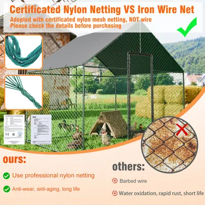 BingoPaw Enclos Poulailler  Parc à Poules Grillagé avec Bâche