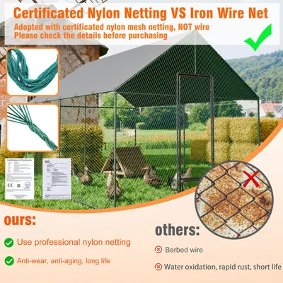 BingoPaw Enclos Poulailler Parc à Poules Grillagé avec Bâche