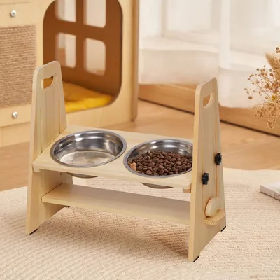 BINGOPAW Raised Pet Bowls, Cat and Small Dog Bowl Station BINGOPAW Raised Pet Bowls, Cat and Small Dog Bowl Station