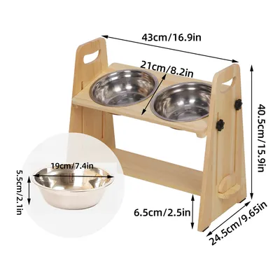 BINGOPAW Raised Pet Bowls, Cat and Small Dog Bowl Station BINGOPAW Raised Pet Bowls, Cat and Small Dog Bowl Station