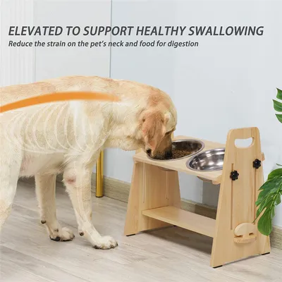 BINGOPAW Raised Pet Bowls, Cat and Small Dog Bowl Station BINGOPAW Raised Pet Bowls, Cat and Small Dog Bowl Station