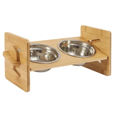 BINGOPAW Raised Pet Bowls, Cat and Small Dog Bowl Station