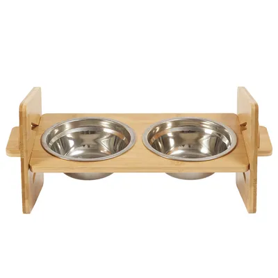 BINGOPAW Raised Pet Bowls, Cat and Small Dog Bowl Station