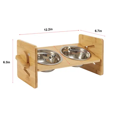 BINGOPAW Raised Pet Bowls, Cat and Small Dog Bowl Station
