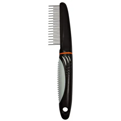 Combi peigne démêleur de poils, pour chien et chat Combi peigne démêleur de poils, pour chien et chat