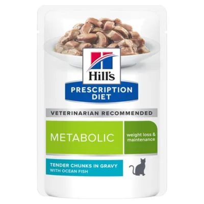 HILL'S - Pâtée Hill's Prescription Féline Metabolic Poisson 12*85g 12*85 g