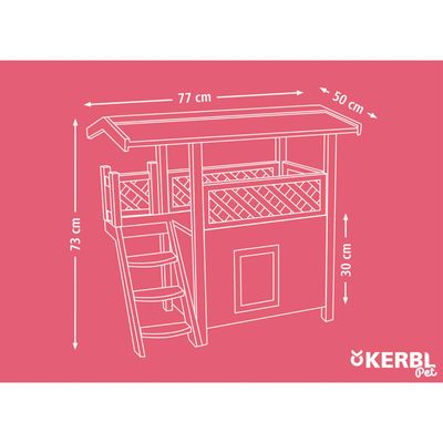 KERBL - Maison pour Chat - Maison de Chat Lodge