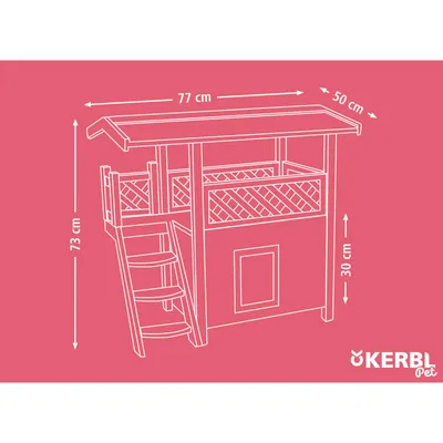 KERBL - Maison pour Chat - Maison de Chat Lodge