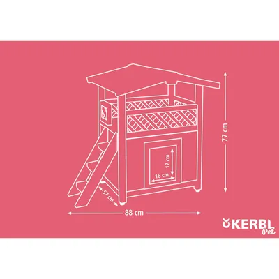 Kerbl - Maison pour Chat - 4-Saisons Deluxe