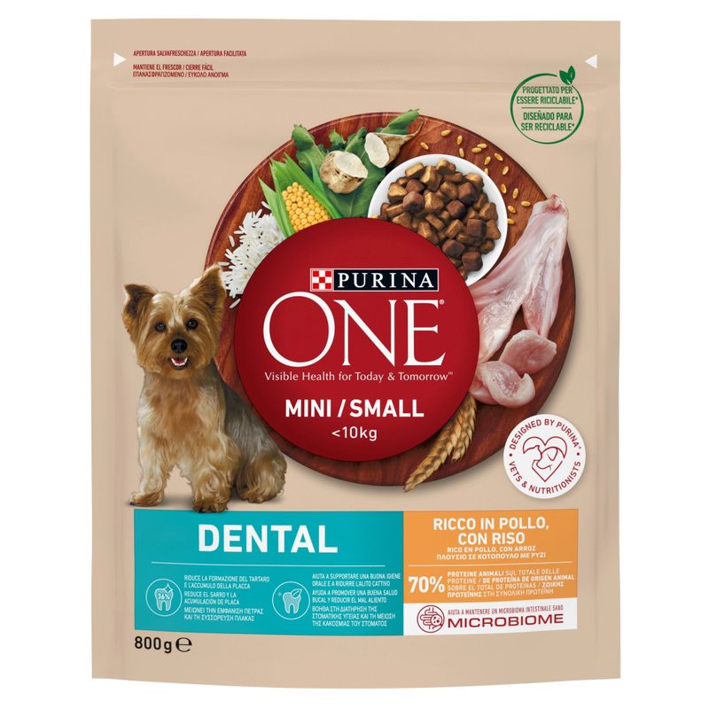 PURINA ONE - Aliment Chien - Mini Dental Poulet et Riz