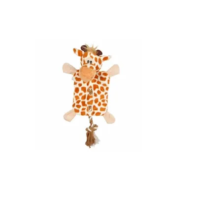 Jeu peluche Girafe et corde pour chien