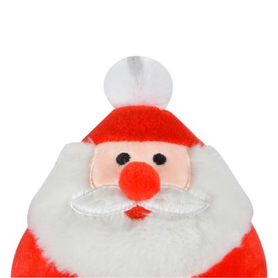 Jeu peluche Pere Noel et corde pour chien