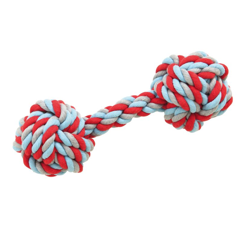 Jeu deux noeuds corde pour chien