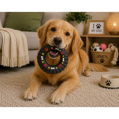 Jeu en plastique pour Chien Anneau Pneu