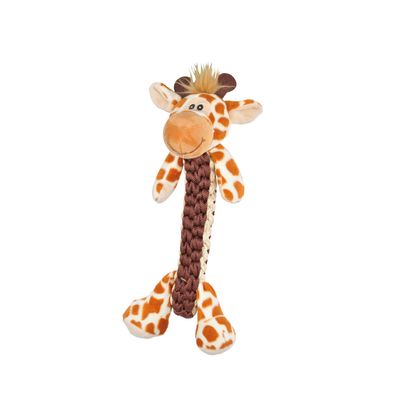 Jouet en peluche girafe feroce pour chien