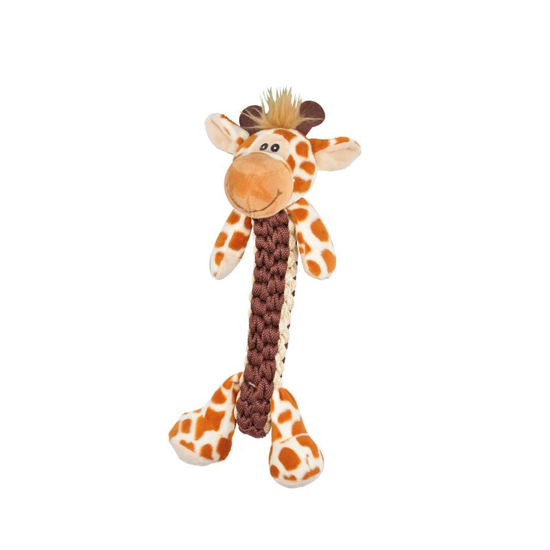 Jeu en peluche girafe feroce pour chien