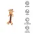 Jeu en peluche girafe feroce pour chien