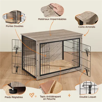 Yaheetech Cage pour Chien en Bois Yaheetech Cage pour Chien en Bois