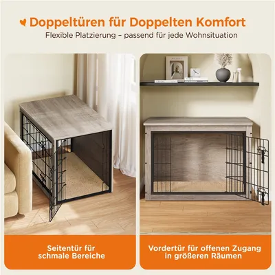 Hundekäfig Hundebox Haustierbox Haustierkäfig Drahtkäfig mit Doppeltür