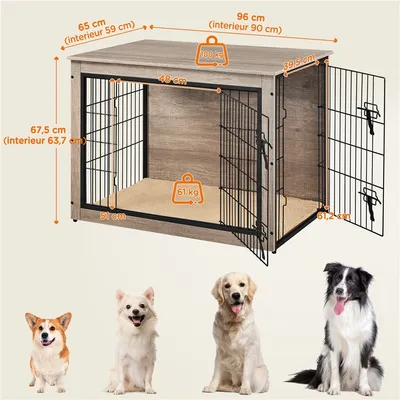 Yaheetech Cage pour Chien en Bois Yaheetech Cage pour Chien en Bois