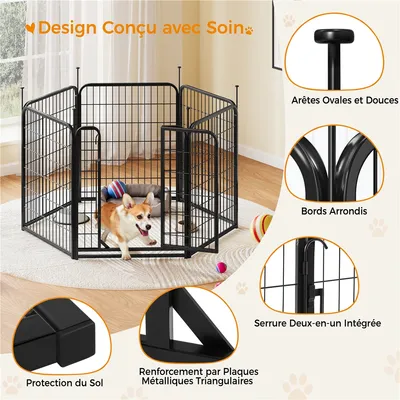 Yaheetech Parc pour Chien en 6 Panneaux