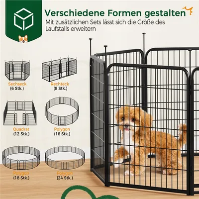 Hundelaufstall Welpenlaufstall Hundezaun mit Tür Faltbare Hundelaufstall Welpenlaufstall Hundezaun mit Tür Faltbare