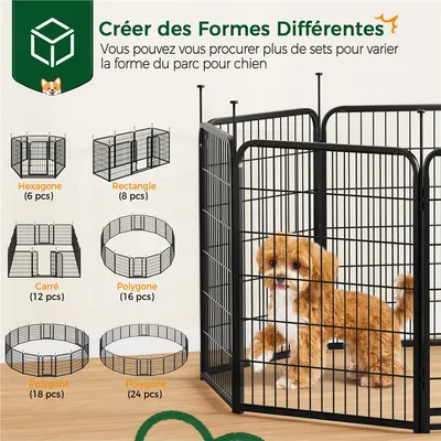 Yaheetech Parc pour Chien en 8 Panneaux