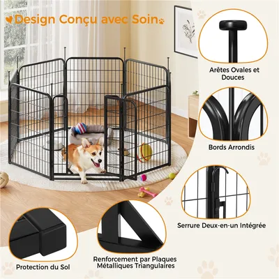 Yaheetech Parc pour Chien en 8 Panneaux