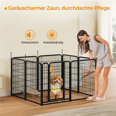 Hundelaufstall Welpenlaufstall Hundezaun mit Tür Faltbare Hundelaufstall Welpenlaufstall Hundezaun mit Tür Faltbare