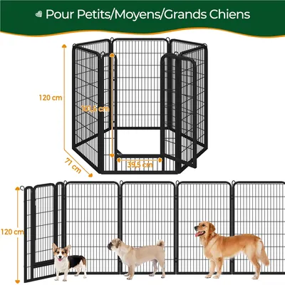 Yaheetech Parc pour Chien Métallique