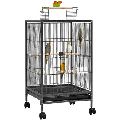 Cage à Oiseaux Sur Pied Cage à Oiseaux En Métal à Roulettes