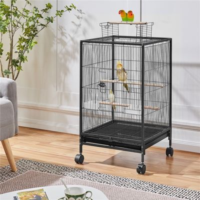 Cage à Oiseaux Sur Pied Cage à Oiseaux En Métal à Roulettes
