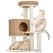 Kratzbaum 91 cm H Rattan-Optik Liegeplatz & Katzenhaus & Plüschball & Decke