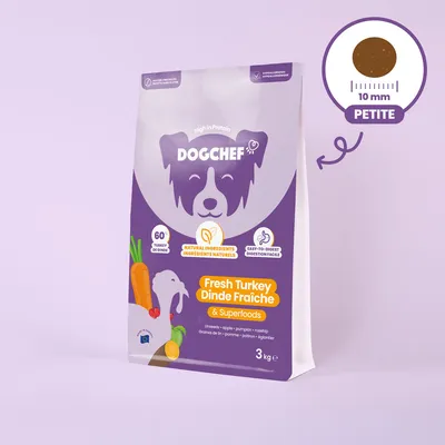 Dog Chef Croquettes Hypoallergéniques à la Dinde Fraîche pour chien