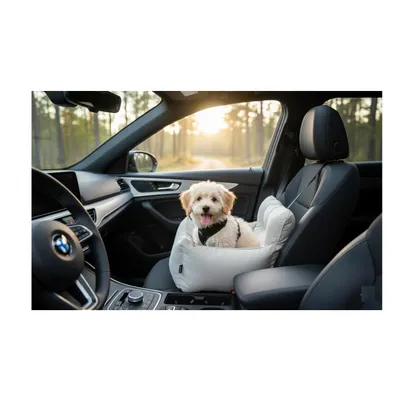 Siege auto voiture pour chien blanc Siege auto voiture pour chien blanc