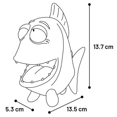 Jeu pour chien Poisson Anais gris