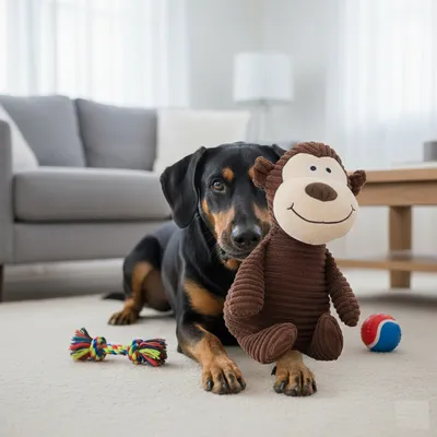 Jeu Peluche pour animaux sonore Singe