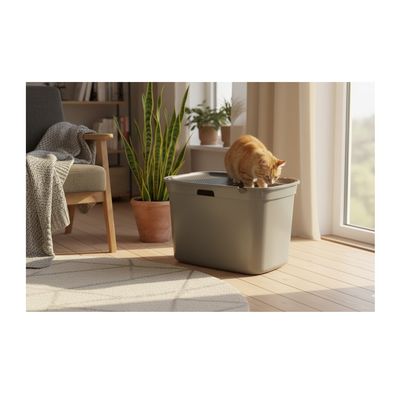 Bac a litière pour chat entrée par le dessus Kato