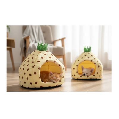 Panier espace de sommeil 38 x 38 x 40 cm Olga l'ananas Jaune