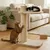 Arbre à chat CITY CAT 2, hauteur 97 cm, poteau ø 17 cm, Beige pour chat