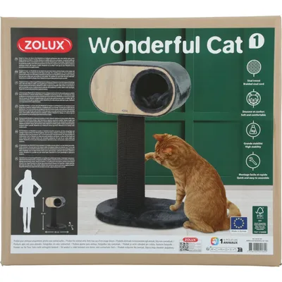 Arbres à chats Wonderful cat1 gris hauteur 92 cm pour les chats