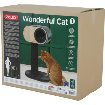 Arbres à chats Wonderful cat1 gris hauteur 92 cm pour les chats