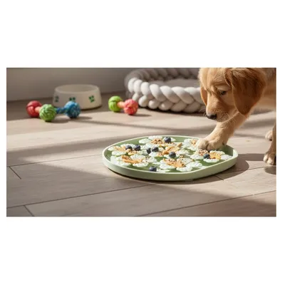 Tapis a lécher Fleur Rond