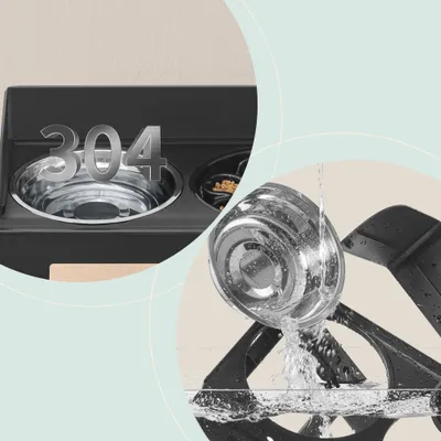 FEANDREA Gamelle pour Chien Surélevée, Hauteur Réglable et Inclinable FEANDREA Gamelle pour Chien Surélevée, Hauteur Réglable et Inclinable