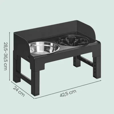 FEANDREA Gamelle pour Chien Surélevée, Hauteur Réglable et Inclinable FEANDREA Gamelle pour Chien Surélevée, Hauteur Réglable et Inclinable