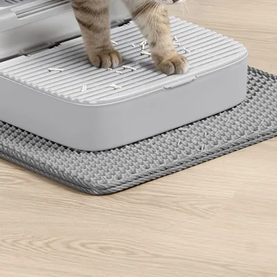 Feandrea Bac à Litière pour Chat, en Acier Inoxydable, Jusqu’à 15 kg